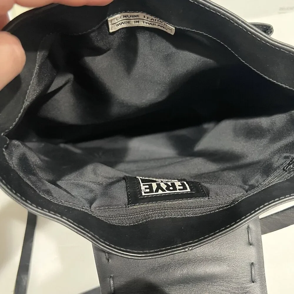 Vintage Frye Women’s Leather Flap Shoulder Bag Black